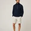 Pure Cotton Ribbed Quarter Zip Jumper