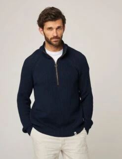 Pure Cotton Ribbed Quarter Zip Jumper 22 Pure Cotton Ribbed Quarter Zip Jumper -Marksandspencer Sale Store Pure Cotton Ribbed Quarter Zip Jumper 2