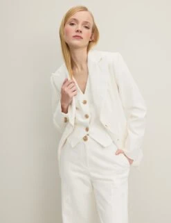 Pure Cotton Single Breasted Blazer