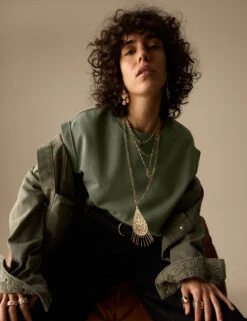 Pure Cotton Sleeveless Sweatshirt -Marksandspencer Sale Store Pure Cotton Sleeveless Sweatshirt 2