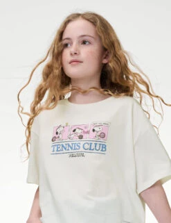 Pure Cotton Snoopy™ T-Shirt (6-16 Yrs) 16 Pure Cotton Snoopy™ T-Shirt (6-16 Yrs) -Marksandspencer Sale Store Pure Cotton Snoopy T Shirt 6 16 Yrs 1 3