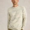 WHITE STUFF Pure Cotton Spacedye Crew Neck Jumper