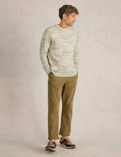 WHITE STUFF Pure Cotton Spacedye Crew Neck Jumper -Marksandspencer Sale Store Pure Cotton Spacedye Crew Neck Jumper 2
