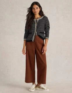 WHITE STUFF Pure Cotton Striped Button Front Cardigan -Marksandspencer Sale Store Pure Cotton Striped Button Front Cardigan 2