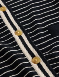 WHITE STUFF Pure Cotton Striped Button Front Cardigan -Marksandspencer Sale Store Pure Cotton Striped Button Front Cardigan 5