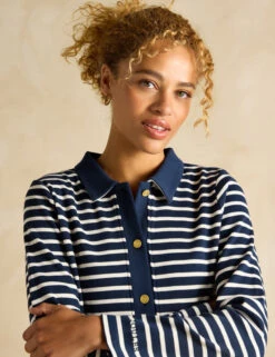 Joules Pure Cotton Striped Collared Cardigan -Marksandspencer Sale Store Pure Cotton Striped Collared Cardigan 3