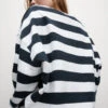 Pure Cotton Striped Crew Neck Sweatshirt