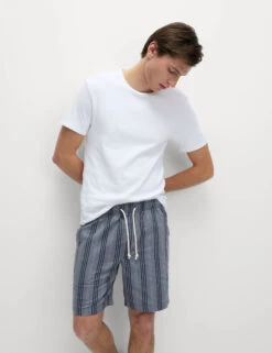 Pure Cotton Striped Loungewear Shorts -Marksandspencer Sale Store Pure Cotton Striped Loungewear Shorts 2
