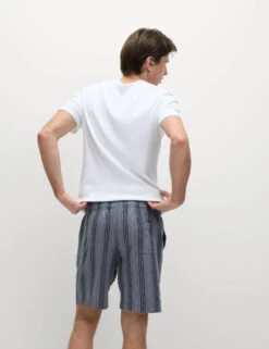 Pure Cotton Striped Loungewear Shorts -Marksandspencer Sale Store Pure Cotton Striped Loungewear Shorts 4