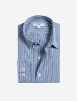 Pure Cotton Striped Oxford Shirt -Marksandspencer Sale Store Pure Cotton Striped Oxford Shirt 1