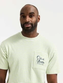 Scotch & Soda Pure Cotton Striped Pocket Logo T-Shirt -Marksandspencer Sale Store Pure Cotton Striped Pocket Logo T Shirt 4