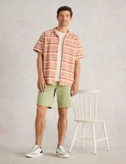 WHITE STUFF Pure Cotton Striped Short Sleeve Shirt -Marksandspencer Sale Store Pure Cotton Striped Short Sleeve Shirt 2