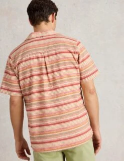 WHITE STUFF Pure Cotton Striped Short Sleeve Shirt -Marksandspencer Sale Store Pure Cotton Striped Short Sleeve Shirt 3