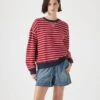Pure Cotton Striped Sweatshirt -Marksandspencer Sale Store Pure Cotton Striped Sweatshirt