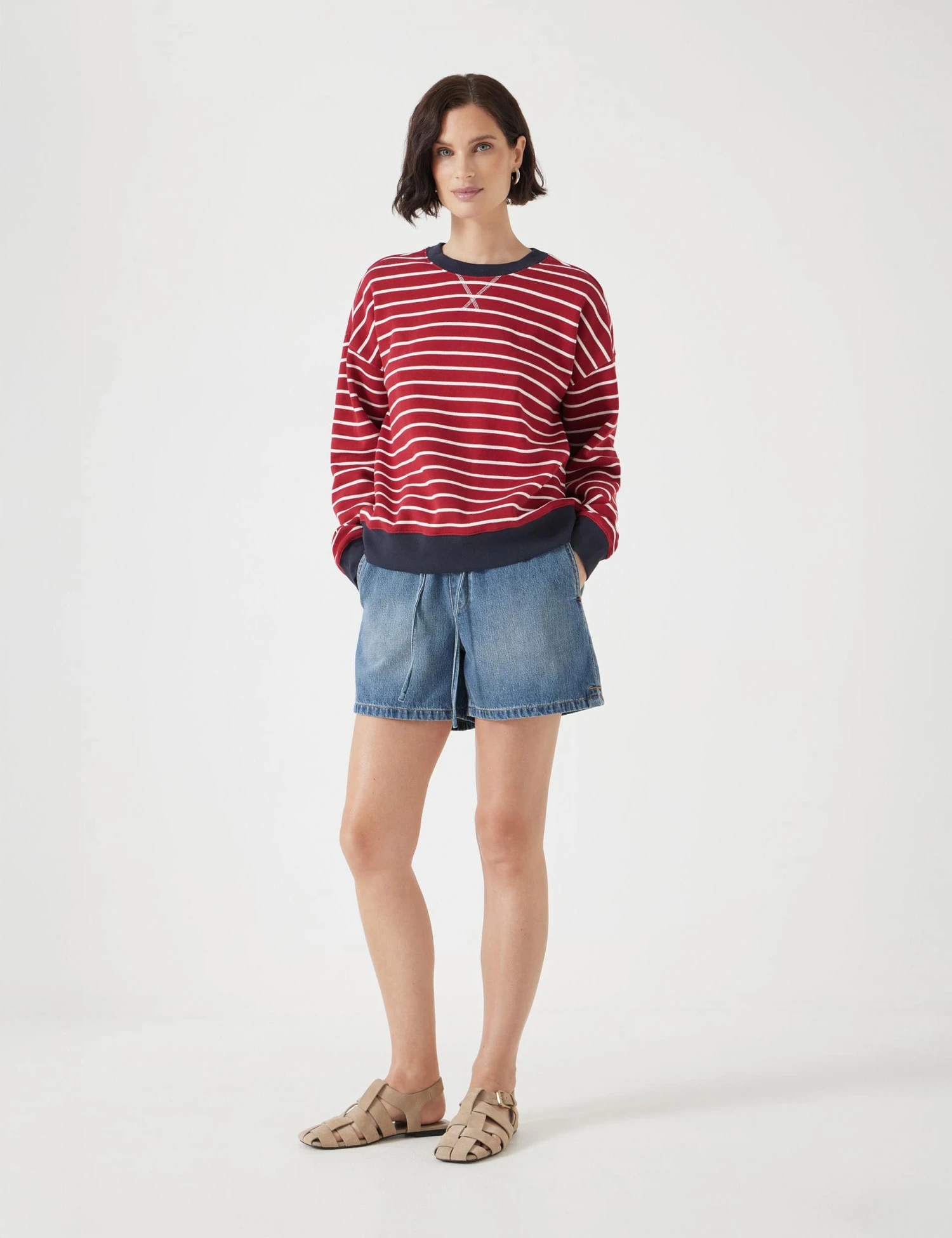 Pure Cotton Striped Sweatshirt 4 Pure Cotton Striped Sweatshirt - Image 4