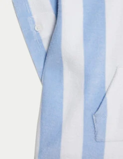 Pure Cotton Striped Towelling Poncho (0-3 Yrs) -Marksandspencer Sale Store Pure Cotton Striped Towelling Poncho 0 3 Yrs 1 2