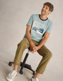 WHITE STUFF Pure Cotton Sunset Cycle Graphic T-Shirt 14 WHITE STUFF Pure Cotton Sunset Cycle Graphic T-Shirt -Marksandspencer Sale Store Pure Cotton Sunset Cycle Graphic T Shirt 2