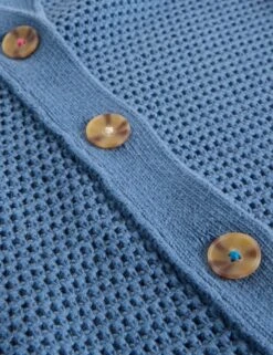 WHITE STUFF Pure Cotton Textured Collared Cardigan -Marksandspencer Sale Store Pure Cotton Textured Collared Cardigan 2