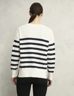 Pure Cotton Textured Striped Jumper -Marksandspencer Sale Store Pure Cotton Textured Striped Jumper 3