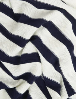 Pure Cotton Textured Striped Jumper -Marksandspencer Sale Store Pure Cotton Textured Striped Jumper 7