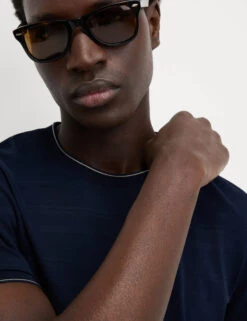 Pure Cotton Textured T-Shirt -Marksandspencer Sale Store Pure Cotton Textured T Shirt 3