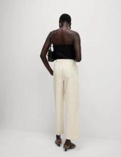 Pure Cotton Twill Barrel Leg Trousers -Marksandspencer Sale Store Pure Cotton Twill Barrel Leg Trousers 3