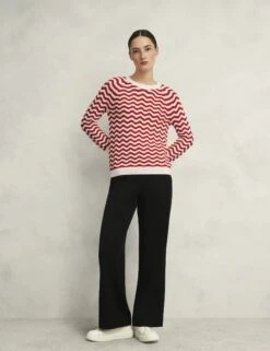 Pure Cotton Wavy Striped Jumper -Marksandspencer Sale Store Pure Cotton Wavy Striped Jumper 2