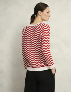 Pure Cotton Wavy Striped Jumper -Marksandspencer Sale Store Pure Cotton Wavy Striped Jumper 3
