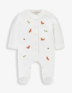 Pure Cotton Woodland Sleepsuit (0-9 Mths) -Marksandspencer Sale Store Pure Cotton Woodland Sleepsuit 0 9 Mths 1 3