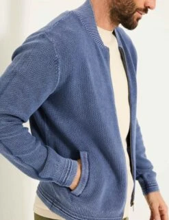 Pure Cotton Zip Up Knitted Bomber -Marksandspencer Sale Store Pure Cotton Zip Up Knitted Bomber 4