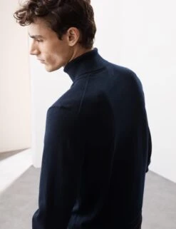 Pure Extra Fine Merino Wool Roll Neck Jumper -Marksandspencer Sale Store Pure Extra Fine Merino Wool Roll Neck Jumper 3