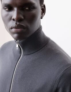 Pure Extra Fine Merino Wool Zip Up Jumper