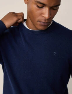 Hackett Pure Lambswool Crew Neck Jumper -Marksandspencer Sale Store Pure Lambswool Crew Neck Jumper 2