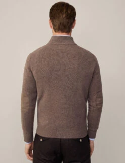 Hackett Pure Lambswool Textured Half Zip Jumper -Marksandspencer Sale Store Pure Lambswool Textured Half Zip Jumper 4