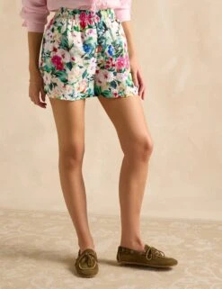 Joules Pure Linen Floral Shorts -Marksandspencer Sale Store Pure Linen Floral Shorts 2