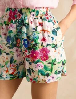 Joules Pure Linen Floral Shorts -Marksandspencer Sale Store Pure Linen Floral Shorts 5