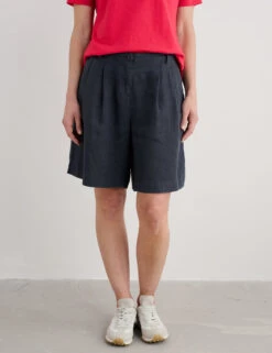 Pure Linen Pleat Front Shorts 15 Pure Linen Pleat Front Shorts -Marksandspencer Sale Store Pure Linen Pleat Front Shorts 3