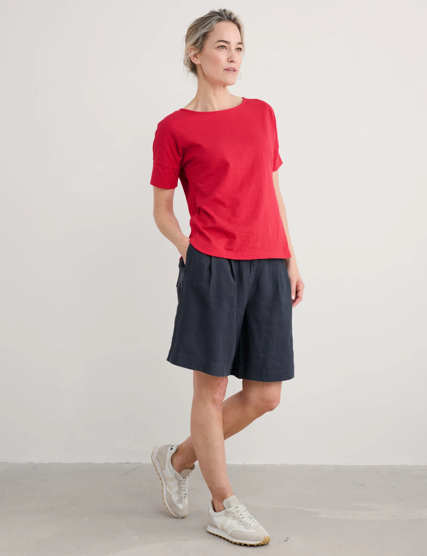 Pure Linen Pleat Front Shorts 1 Pure Linen Pleat Front Shorts