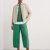 Pure Linen Relaxed Cropped Utility Jacket