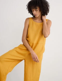 Pure Linen Sleeveless Jumpsuit -Marksandspencer Sale Store Pure Linen Sleeveless Jumpsuit 2