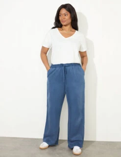 Pure Lyocell Drawstring Wide Leg Trousers 19 Pure Lyocell Drawstring Wide Leg Trousers -Marksandspencer Sale Store Pure Lyocell Drawstring Wide Leg Trousers 3