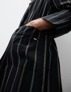 Pure Lyocell Striped Dressing Gown -Marksandspencer Sale Store Pure Lyocell Striped Dressing Gown 3