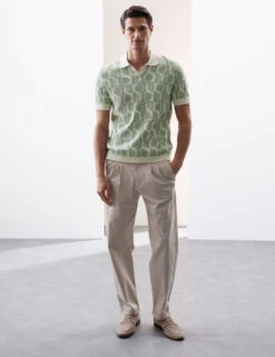 Pure Mercerised Cotton Knitted Polo Shirt 20 Pure Mercerised Cotton Knitted Polo Shirt -Marksandspencer Sale Store Pure Mercerised Cotton Knitted Polo Shirt 3