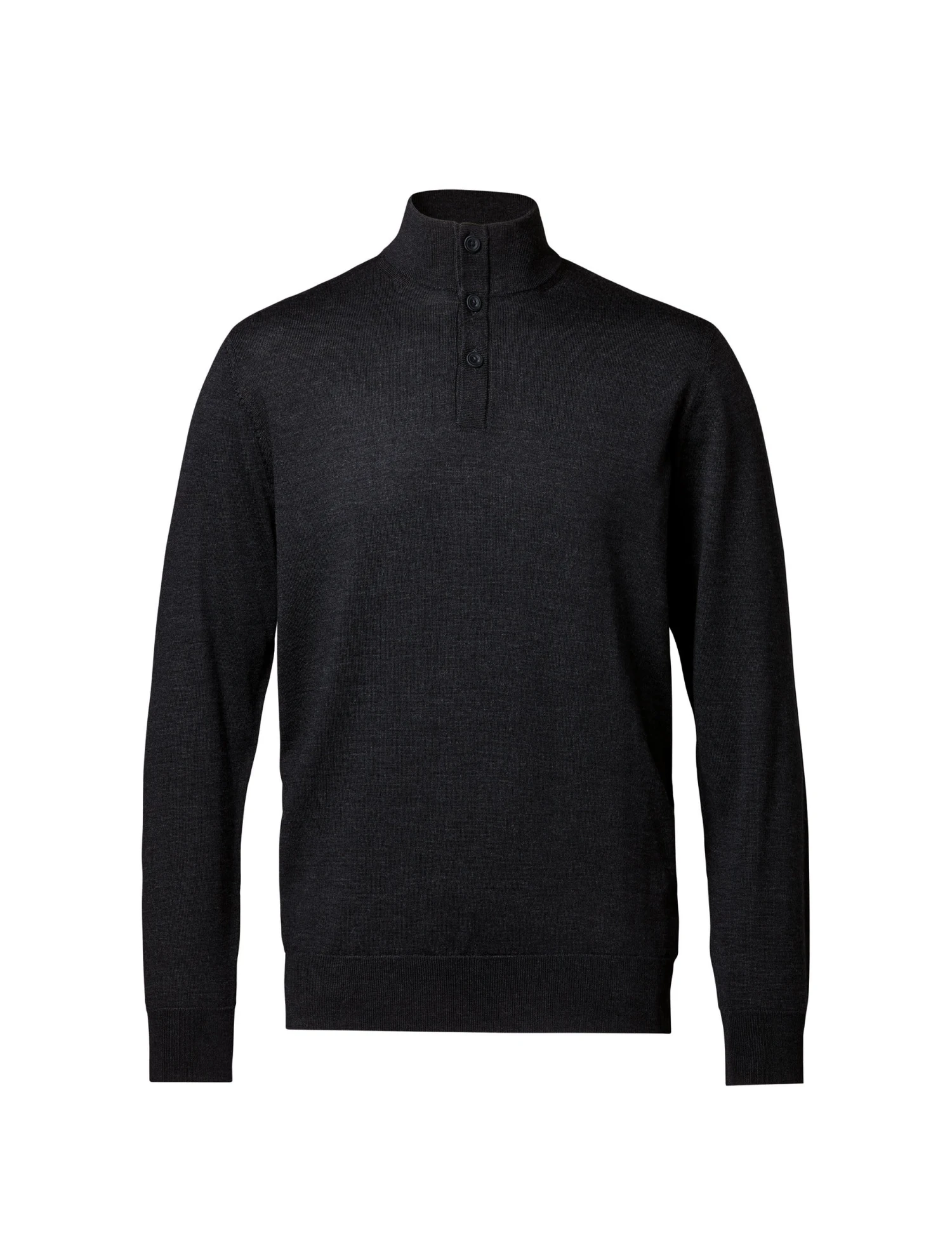 Pure Merino Wool Button Neck Jumper 2 Pure Merino Wool Button Neck Jumper - Image 2
