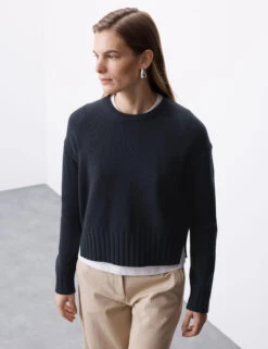 Pure Merino Wool Ribbed Crew Neck Jumper 25 Pure Merino Wool Ribbed Crew Neck Jumper -Marksandspencer Sale Store Pure Merino Wool Ribbed Crew Neck Jumper 5