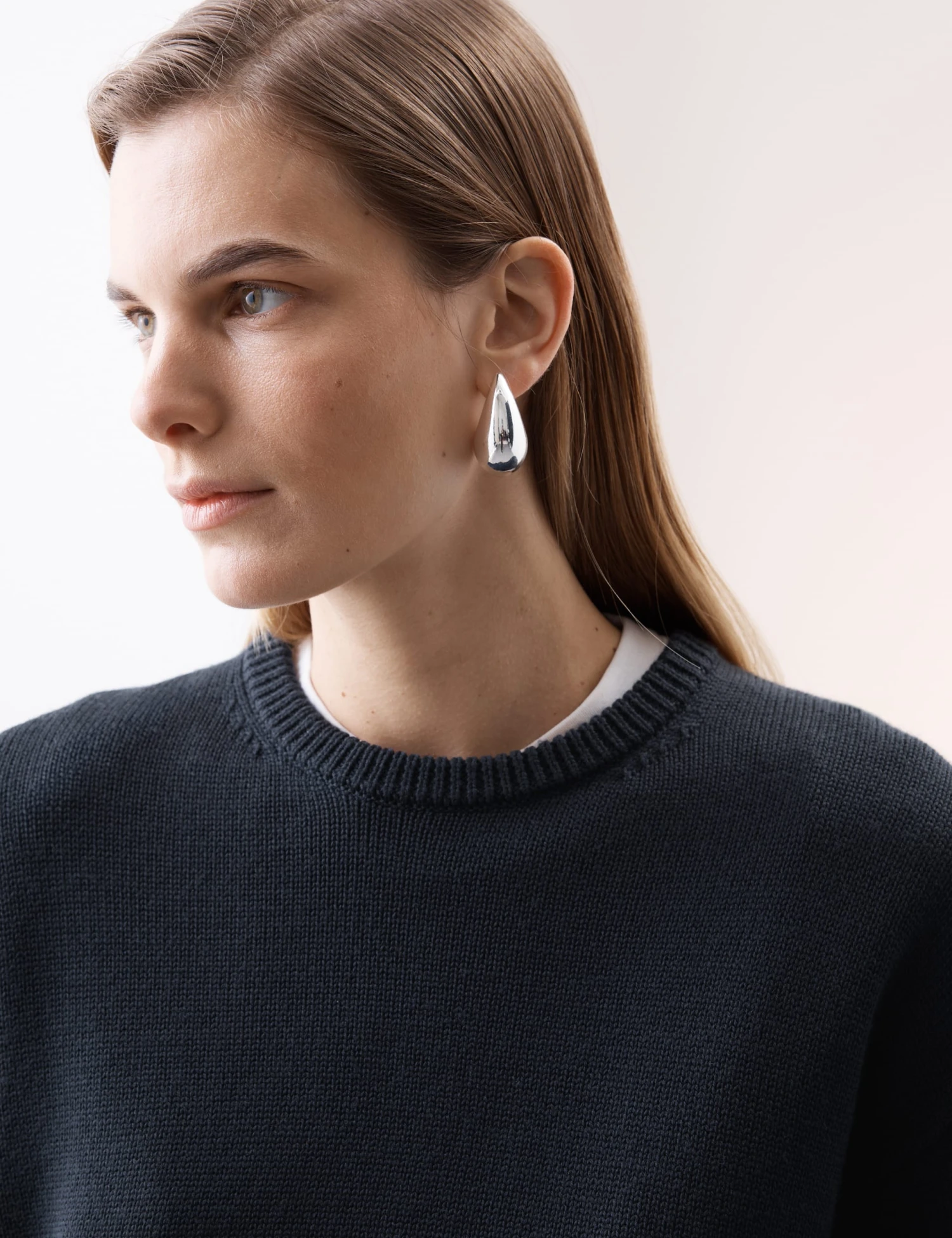 Pure Merino Wool Ribbed Crew Neck Jumper 1 Pure Merino Wool Ribbed Crew Neck Jumper