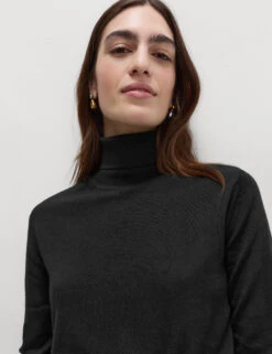 Pure Merino Wool Roll Neck Jumper -Marksandspencer Sale Store Pure Merino Wool Roll Neck Jumper 4