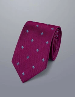 Pure Silk Fleur De Lys Tie