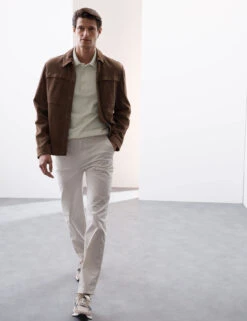 Pure Supima® Cotton Textured Polo Shirt -Marksandspencer Sale Store Pure Supima Cotton Textured Polo Shirt 3