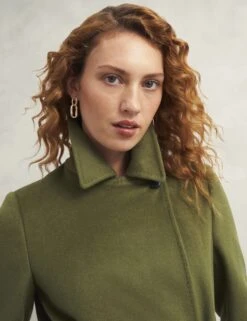 Pure Wool Belted Collared Tailored Coat -Marksandspencer Sale Store Pure Wool Belted Collared Tailored Coat 5